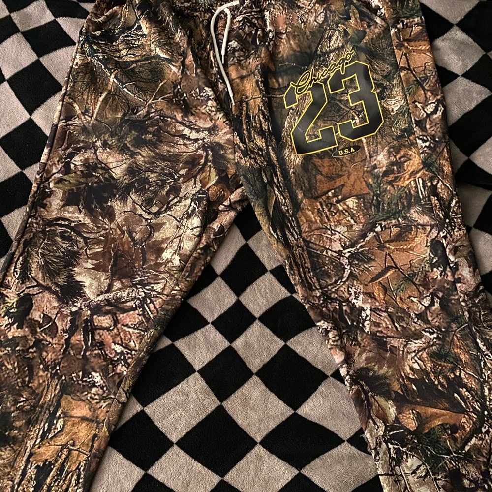 NFINITY Camouflage Joggers with Bold Print